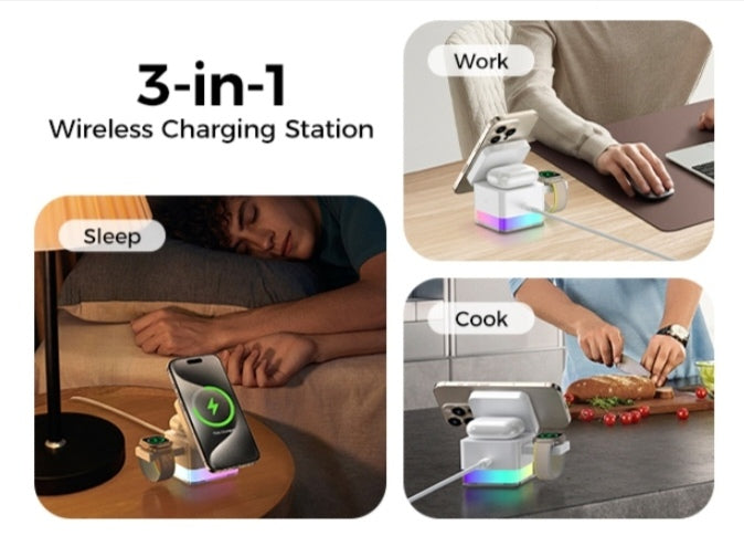 Wireless charger 3-in-1