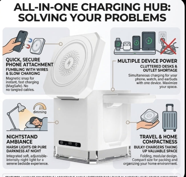 Wireless charger 3-in-1